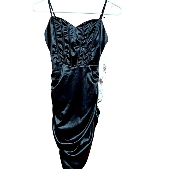 L - emerald sundae black off the shoulder corseted dress Emerald Sundae |  Dresses | Emerald Sundae Black Corset Dress | Poshmark